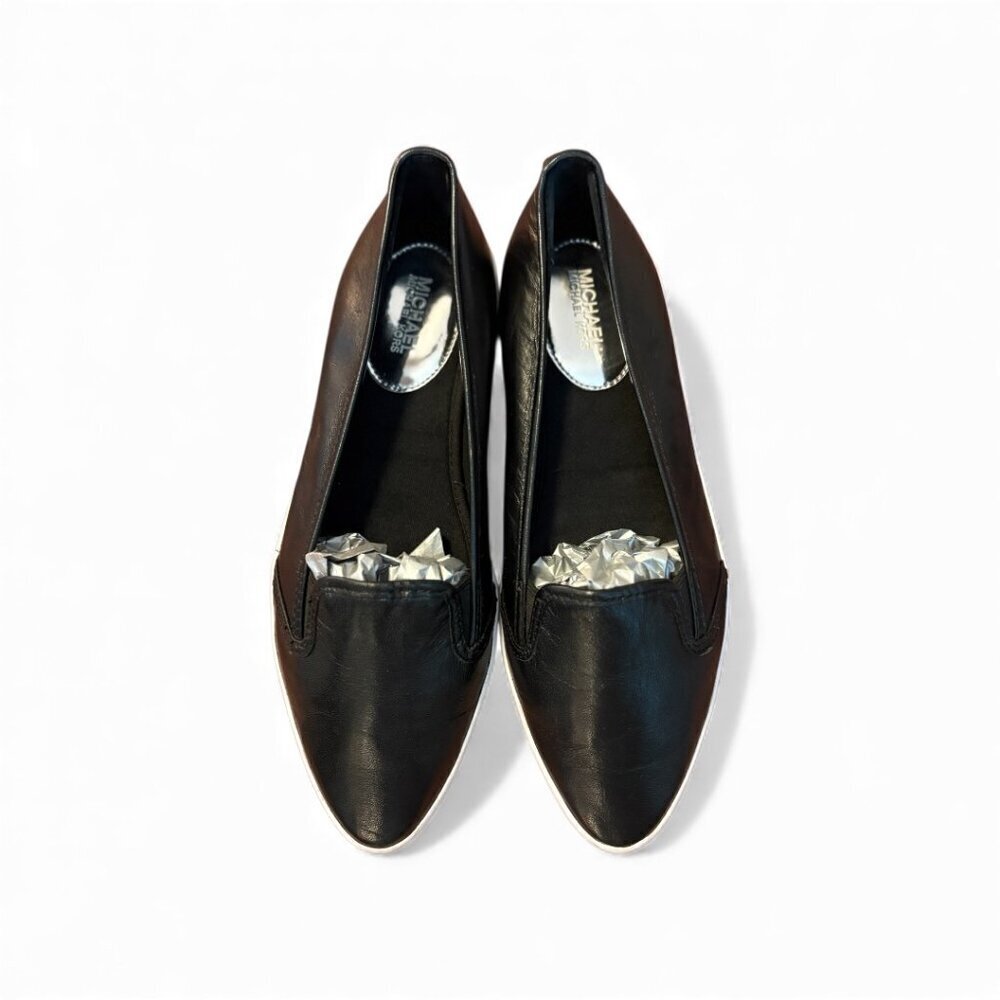 Michael Kors Olive Leather Slip On Sneaker Black SZ9
